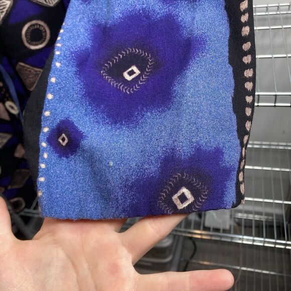 Vintage Ruth Norman Saks Fifth Avenue Womens Purple Tunic Top Size L Retro Flowy - Picture 5 of 11